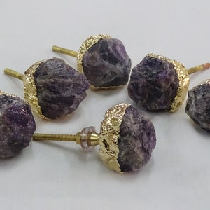 Amethyst Achat Crystal Rock Knäufe, Schubladenknäufe, innen dekorative Knäufe