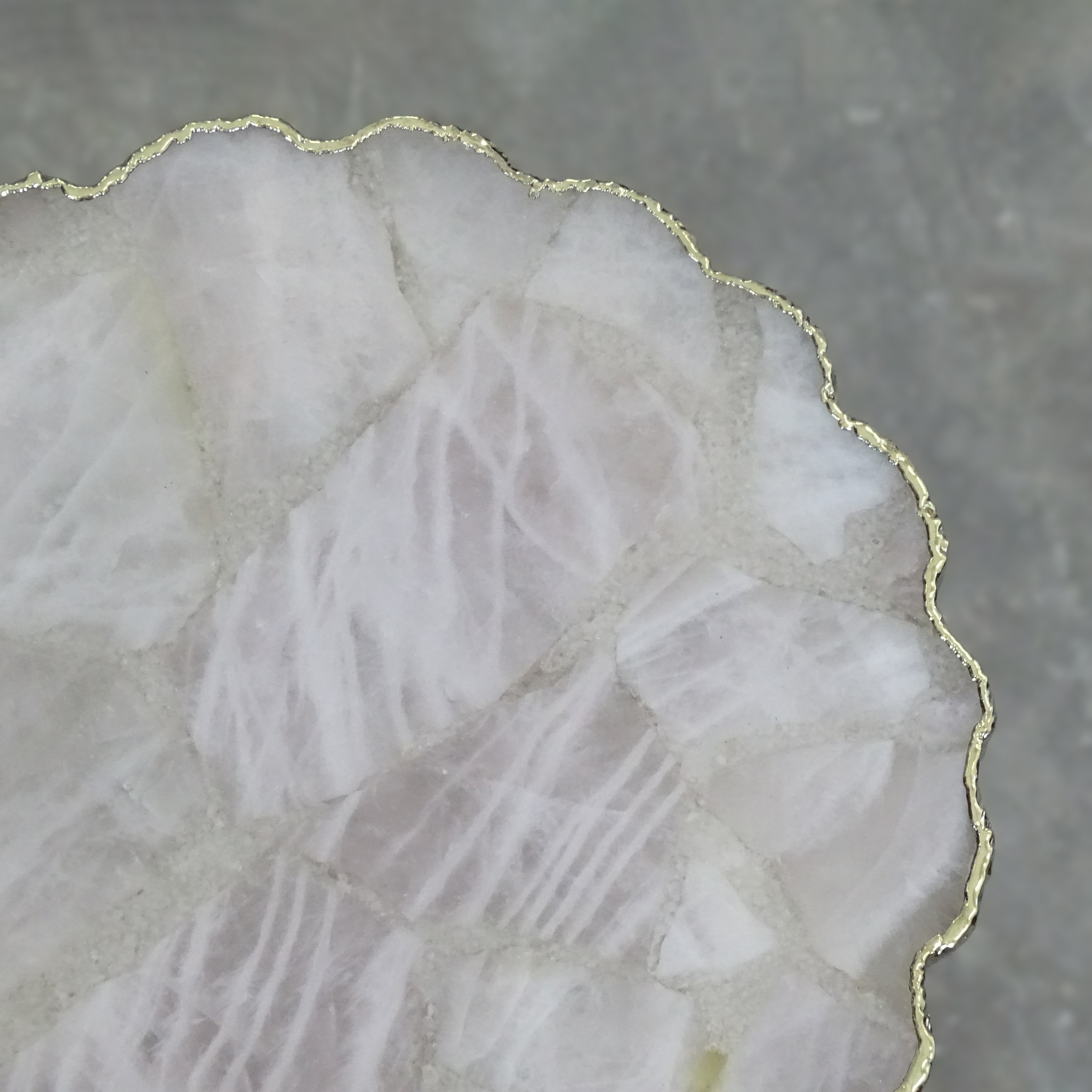 Rose Quartz Drink Table With Single Leg Stand Agate Drink | Etsy
