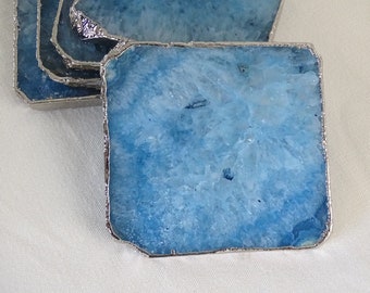 Blue Agate Coaster Set of 4.