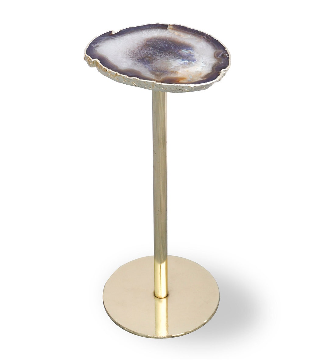 Agate Drink Table With Single Leg Stand - Etsy
