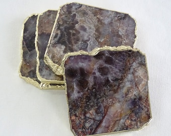Amethyst Coaster Set of 4