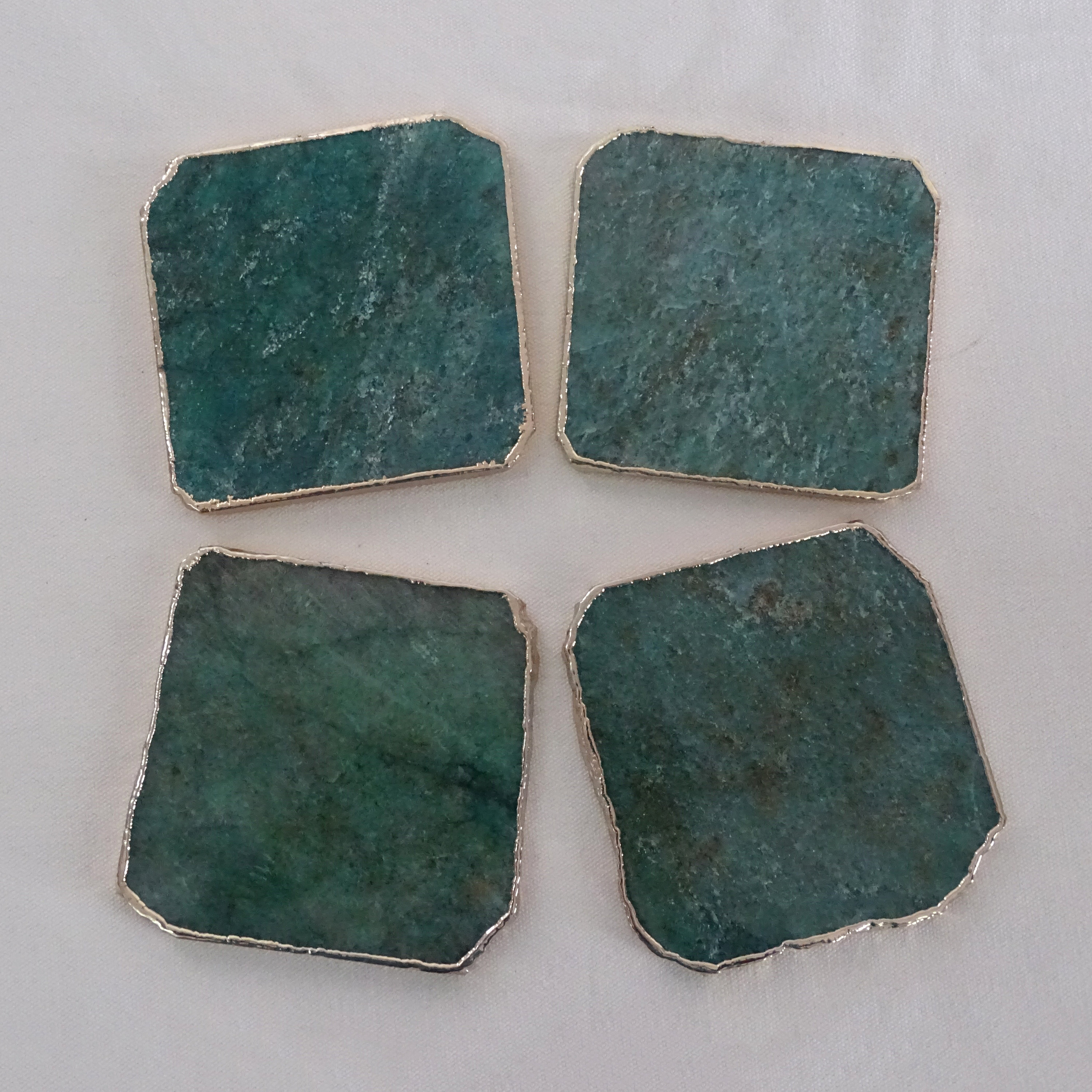 Emerald Green Aventurine Coaster Set of 4