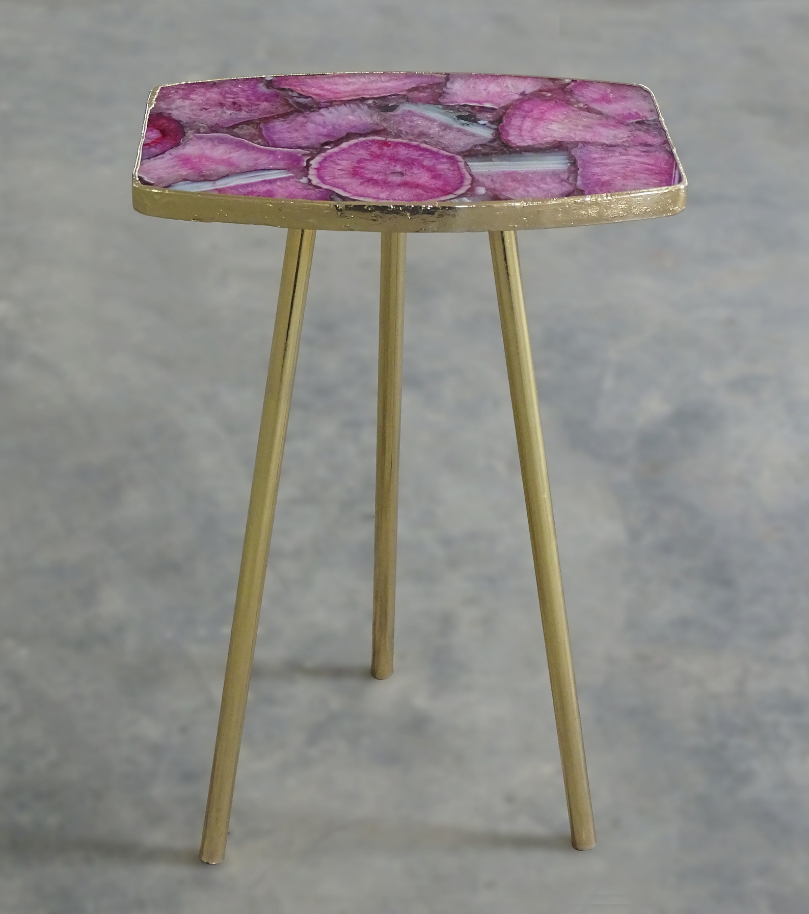 Pink Agate Drink Table Composite Agate Drink Table Etsy