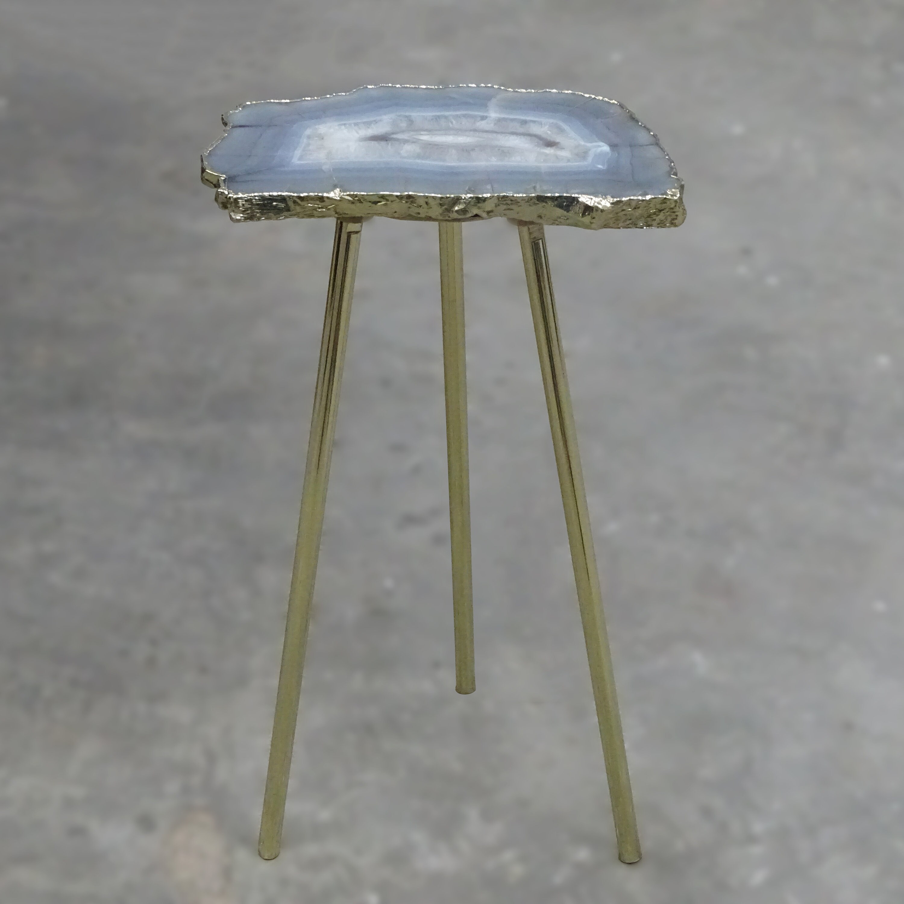 Gray Agate Drink Table Single Slice Agate Drink Table With | Etsy
