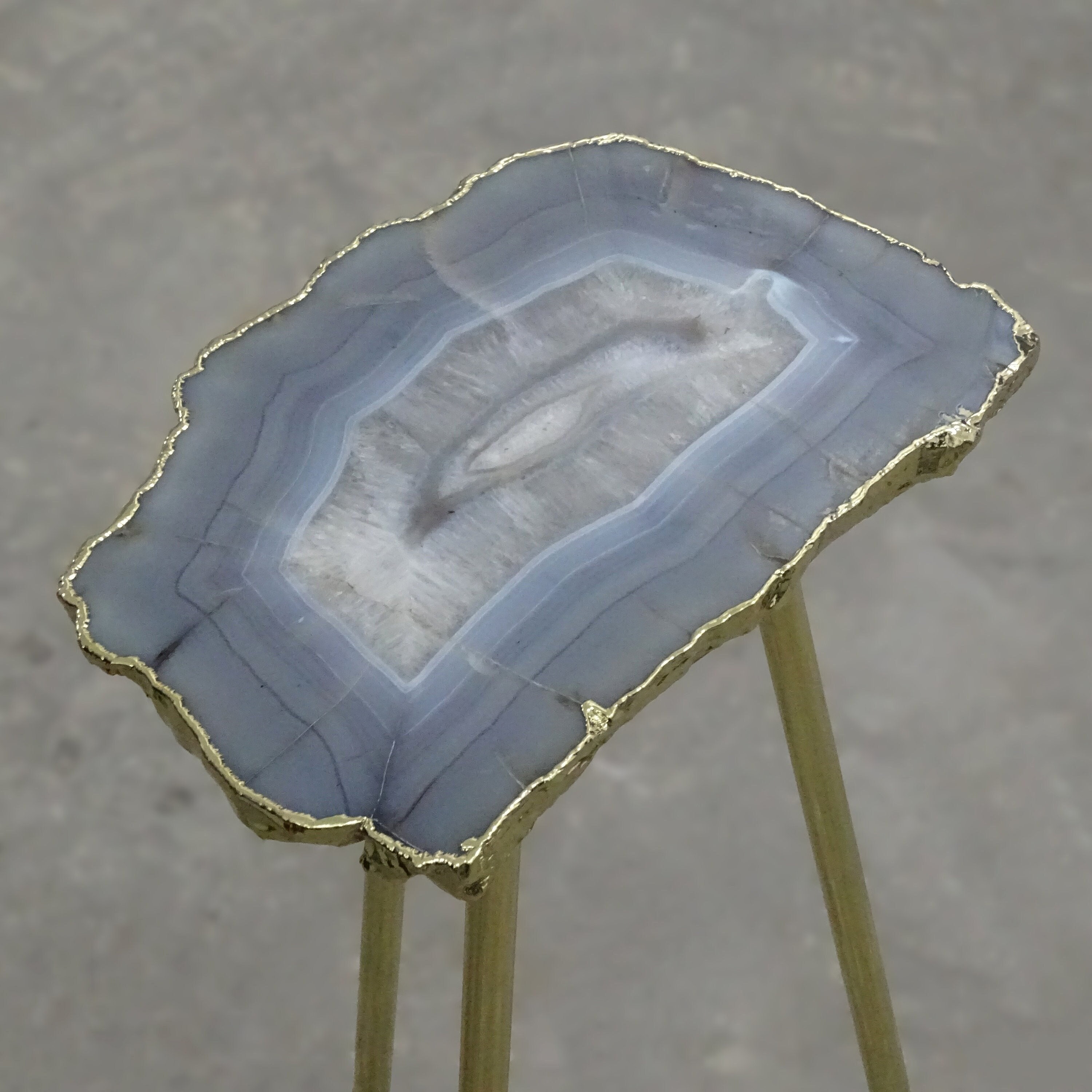 Gray Agate Drink Table Single Slice Agate Drink Table With - Etsy