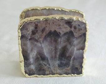 Amethyst  Napkin Holder, Paper Napkin Holder.