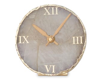 Composite Rose Quartz Round Clock