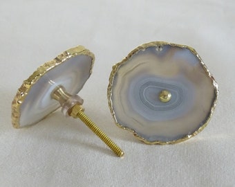 Natural Agate Cabinet Drawer Pull/Knobs, Interior Decorative Handle