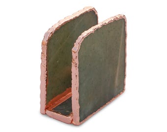 Green Aventurine Napkin Holder, Paper Napkin Holder.