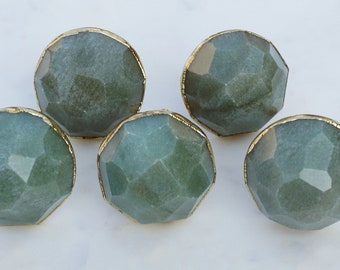 Faceted Green Aventurine/Gemstone/ Pull/Knobs.