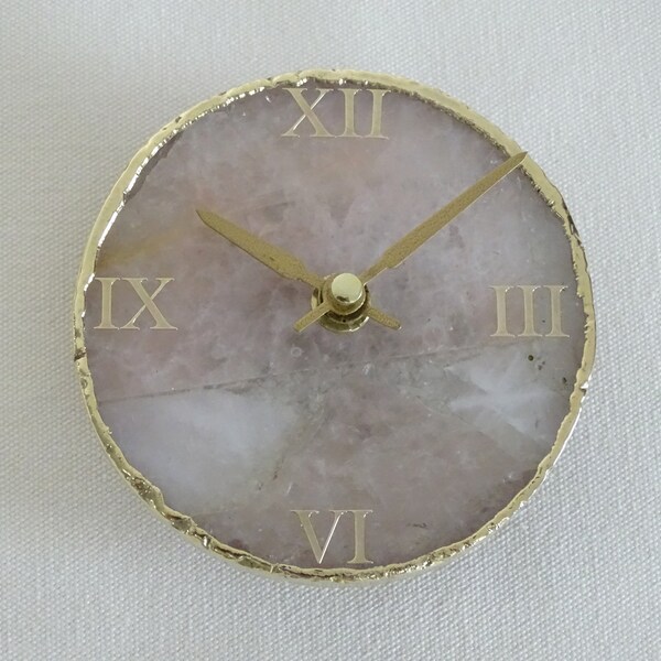 Rose Quartz Clock Etsy