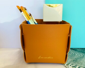 Leather Storage Box Etsy