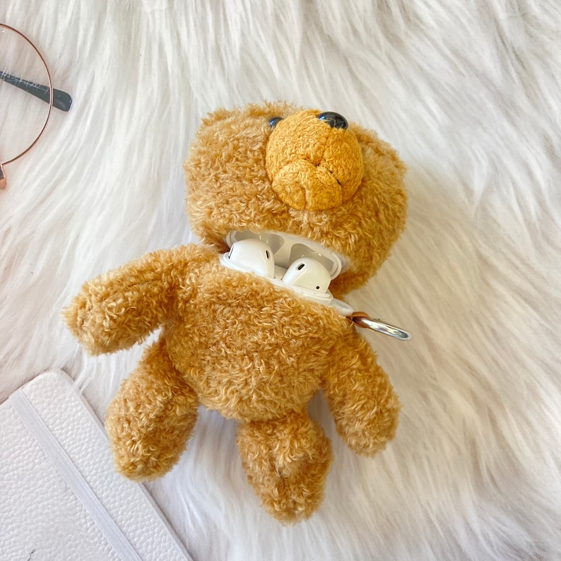 apple airpods pro case airpods case cover Cute bear AirPods case Teddy bear airpod case airpods pro 3D Protective Silicone Case Cover