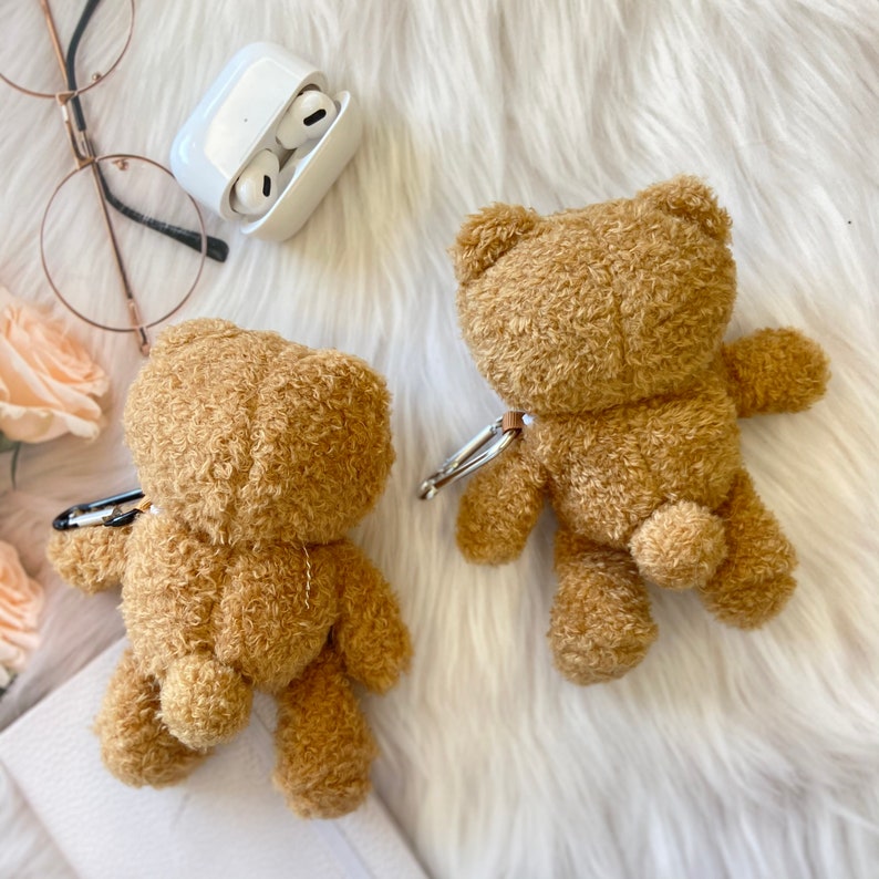 apple airpods pro case airpods case cover Cute bear AirPods case Teddy bear airpod case airpods pro 3D Protective Silicone Case Cover