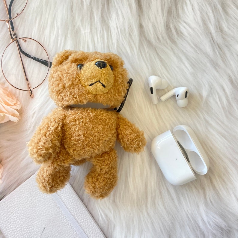 apple airpods pro case airpods case cover Cute bear AirPods case Teddy bear airpod case airpods pro 3D Protective Silicone Case Cover