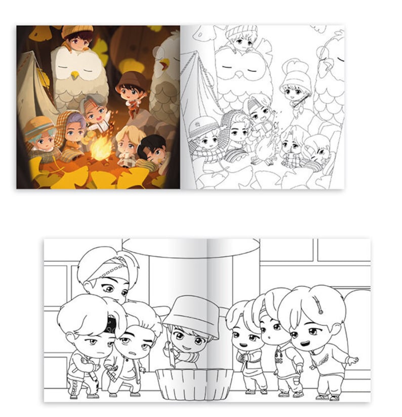 Personaje de BTS TinyTAN Coloring Book - Etsy México