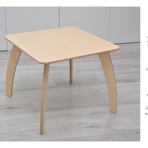 Wooden Montessori Kids Activity Table / Exclusive gifs for children and grandchildren / Growing size table / Ecological natural materials