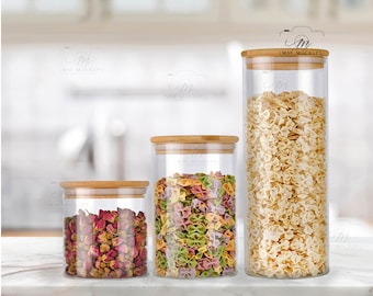Maquettes d’étiquettes de pot de stockage de garde-manger pour téléchargement instantané JPEG