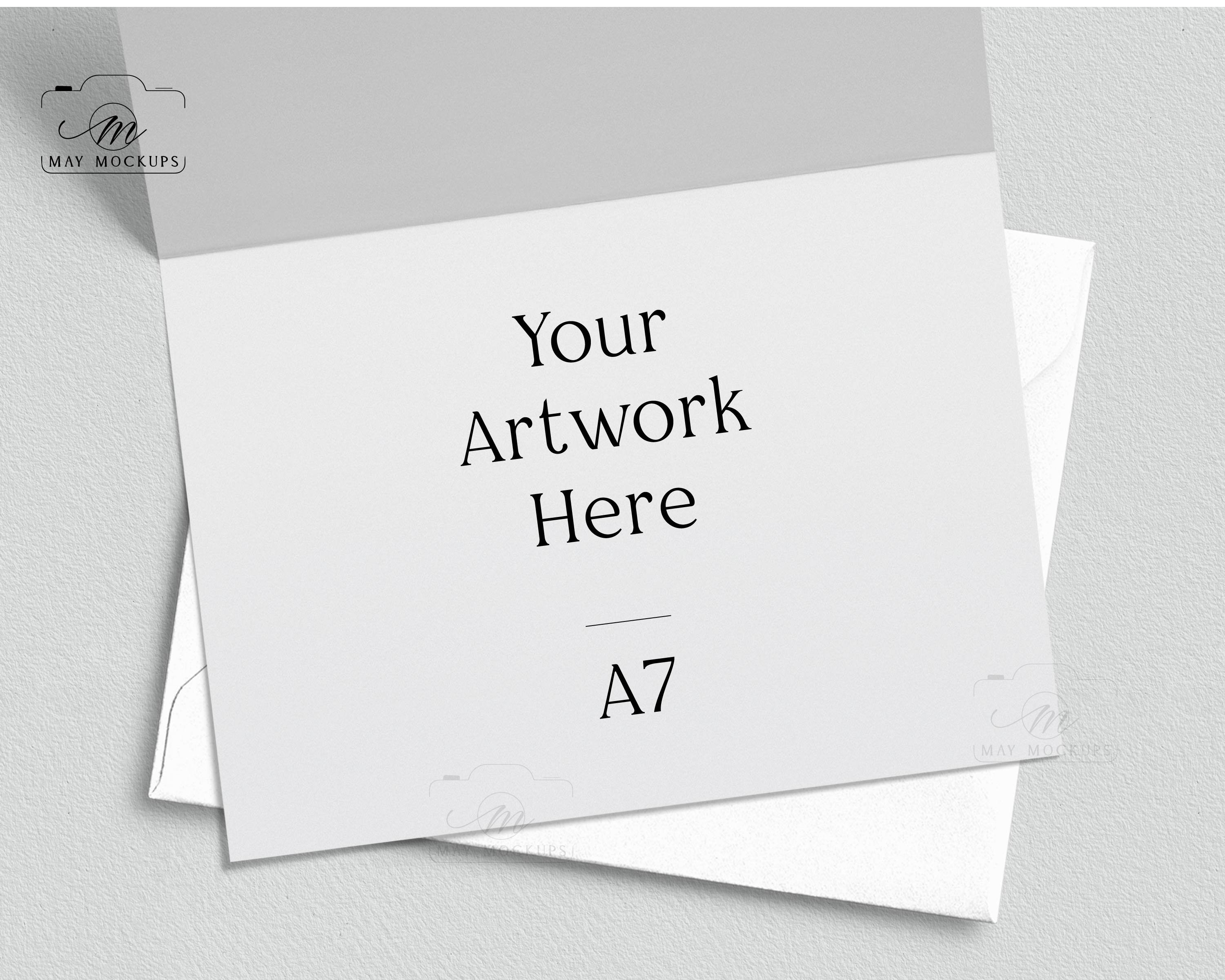 Open A7 Blank Card Mockup Inside A7 Card Mock Up For Instant Etsy