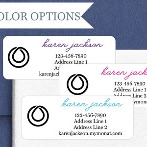 30 Monat address labels in multi colors, MONAT shipping return labels glossy finish for Monat packaging Monat samples