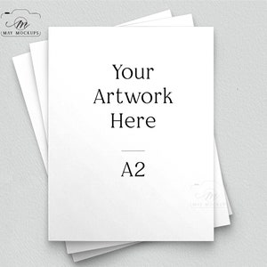 A2 Blank greeting cards stacked, A2 invitation mock-up for Instant JPEG Digital Download
