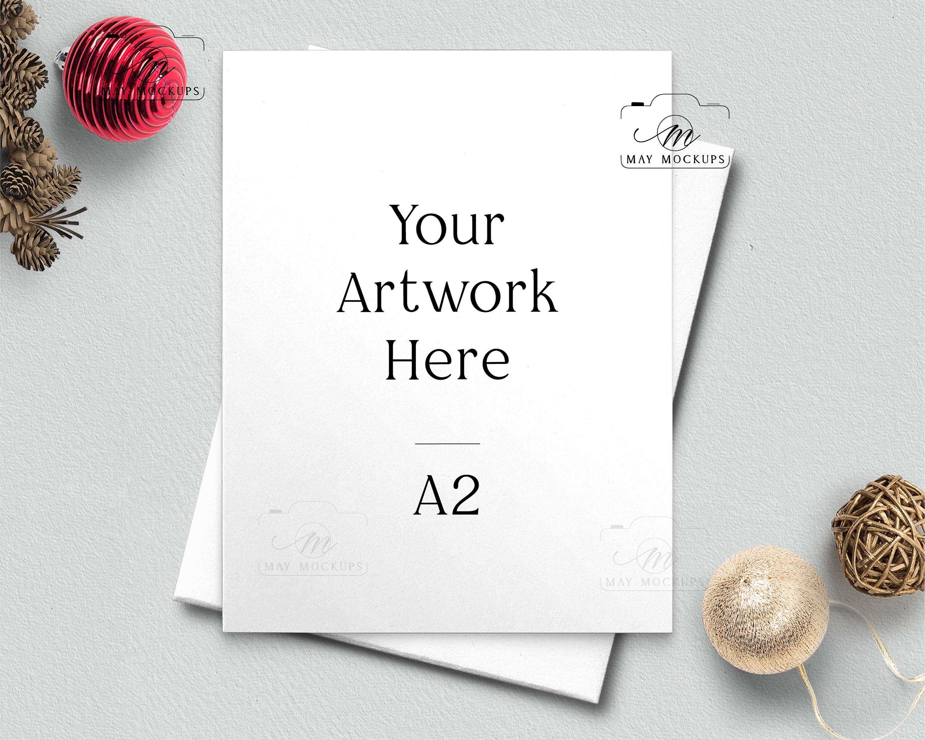 Download Vertical A2 Christmas Card Mockup A2 Holiday Card Mockup Etsy
