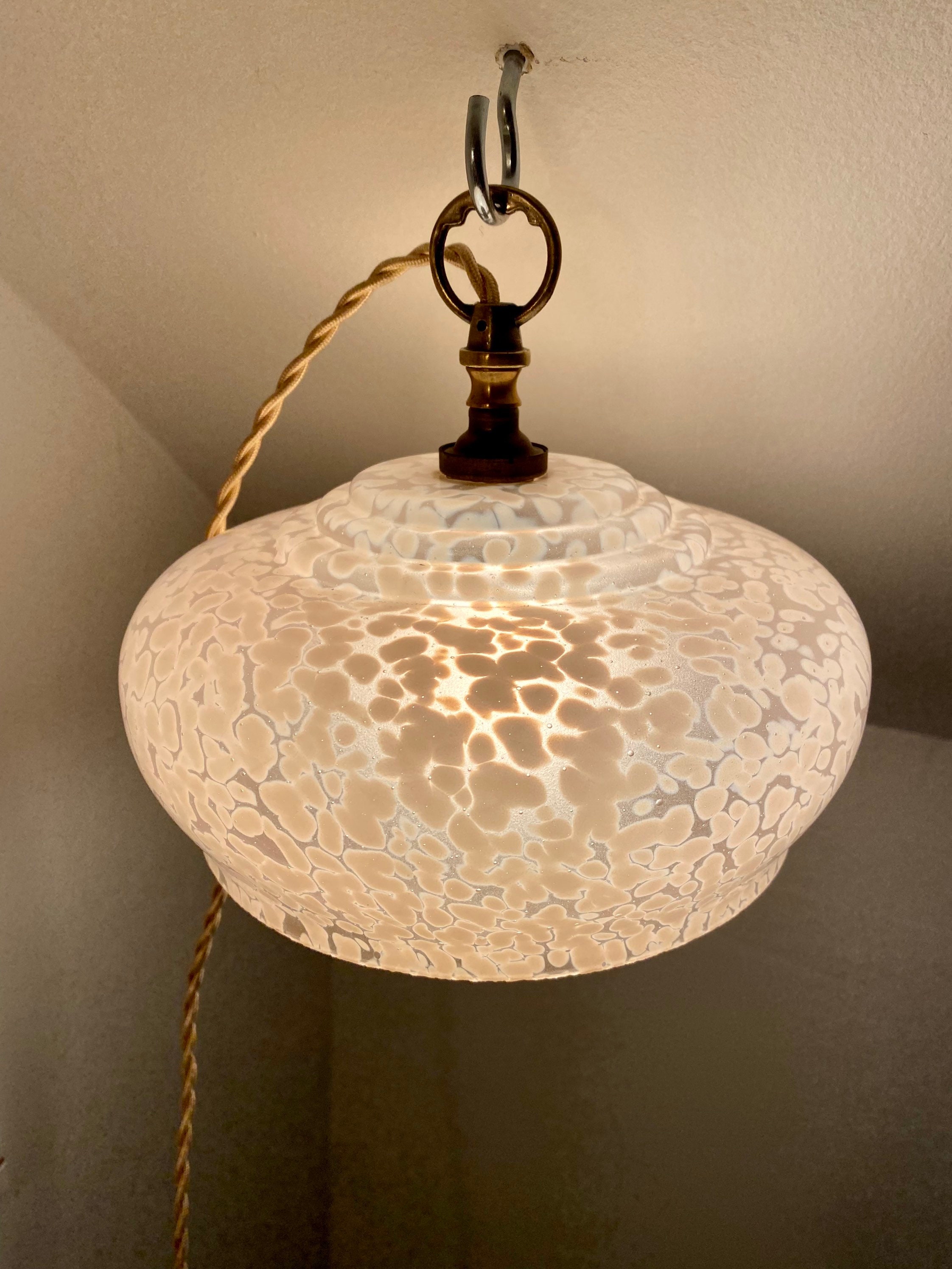 Baladeuse // Abat Jour en Verre de Clichy