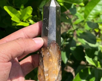 Lions Gate Golden Healer Quartz Tower with Pyrite | Rare Crystal Generator, Manifestation Specimen
