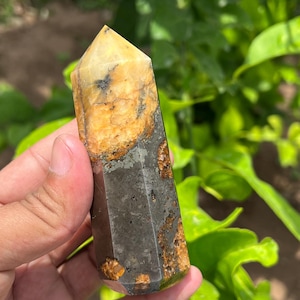 Large Natural Rare Pyrite With Golden Healer-Lions Gate Quartz Tower Supercharged Rare Golden Quartz in Pyrite Crystal Healing Meditation.
