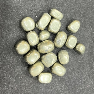 Natural High Quality Pyrite Crystal Tumble Stone Polished Protection Metaphysical Meditation Spiritual Healing  Housewarming Crystal Gift