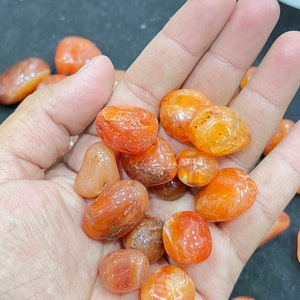 Natural High Quality Red Carnelian Tumbled Stone Polished Protection Metaphysical Meditation Spiritual Healing For Housewarming Crystal Gift