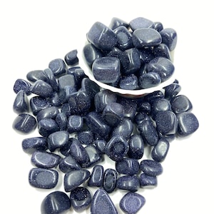 100pieces Blue Goldstone Tumbled Stone - Blue Goldstone - Loose Gemstone - Natural Healing Stone - Blue Goldstone