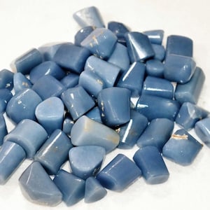 5kg Bulk Angelite Tumbled Stone | Blue Angelite Tumbled Stones in Wholesale | Pocket Stone | Bulk Gemstone Tumble Set | Angelite tumbles