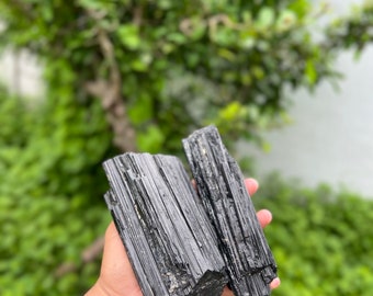 Raw Black Tourmaline Crystal, Natural Protection Stone, Grounding, Meditation, Cleansing, Root Chakra