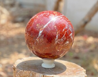 Large Noreena Jasper Sphere: Spiritual Healing Crystal (7 Inch)