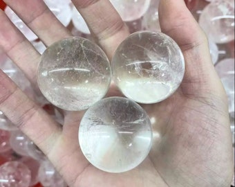 20pieces 55mm Bulk Clear Quartz Crystal Sphere| Master Metaphysical Meditation Chakra Healer Crystal Sphere Water Clear Quartz Crystal