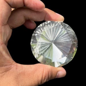 Diamantschliff Bergkristall : Brasilianischer Chakra Heilstein