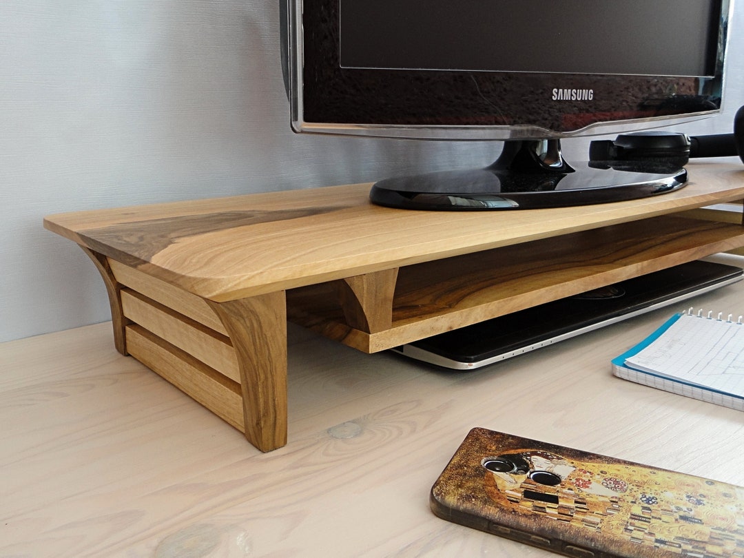 Walnut Solid Wood Monitor Stand 30