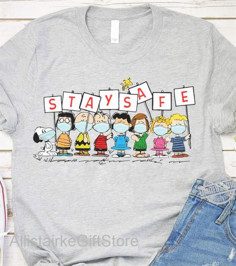 Disney Quarantine Snoopy Stay Safe Shirt Best day ever Disney Va Disney world shirt Snoopy family shirt Charlie Brown Stay Safe T-Shirt