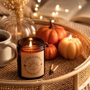 Pumpkin Spice Soy Wax Candle Halloween Candle Gift Autumn Home