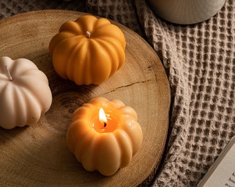 Pumpkin Soy Wax Candles / Autumn Home Decor / Halloween Decor / Pumpkin Spice Candle / Autum Decorations / Thanksgiving Decor / Fall Decor