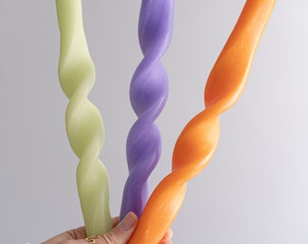 Twisted Candles / Twist candles / Wedding Candles / Spiral candles / Colourful Candles / Tablescape Candles / Dinner candles / Gift For Her
