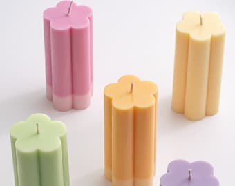 Soy Wax Candle / Flower Candle / Colourful Home Decor / Decorative Candle / Gift For Her / Best Friend Birthday Gift