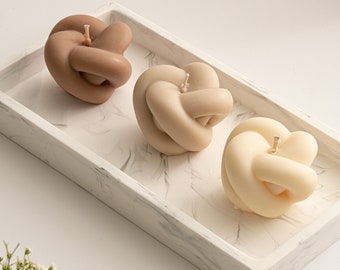 Knot Candle: Handmade Vegan Soy Wax Decorative Candle