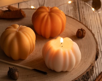 Pumpkin Soy Wax Candle: Autumn Fragrance, Autumn Fall 2025 Home Decor, Boo Basket Gift