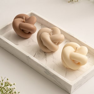 Vela Knot: Vela decorativa de cera de soja vegana hecha a mano