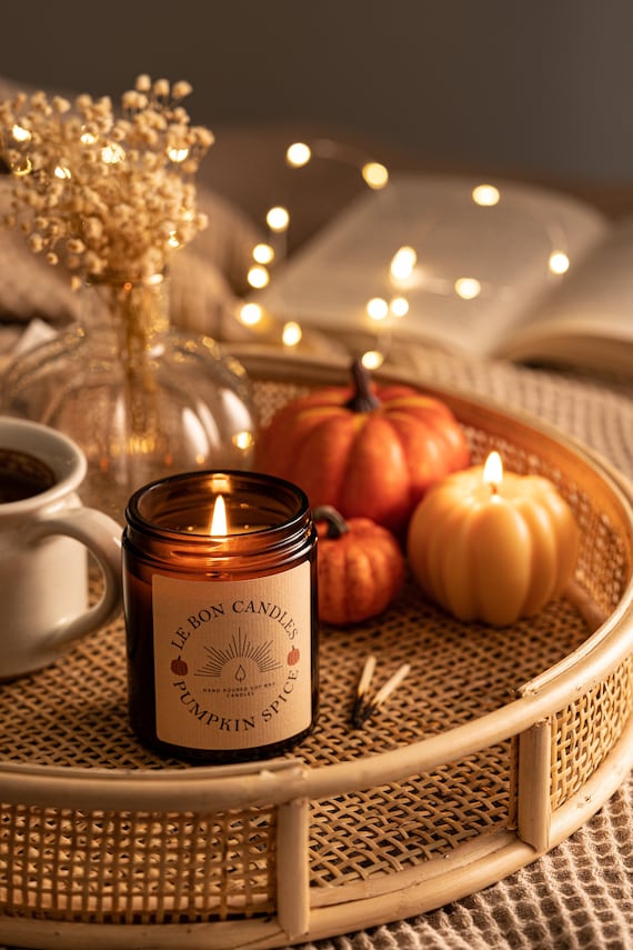 Pumpkin Spice Soy Wax Candle / Halloween Candle Gift / Autumn Home