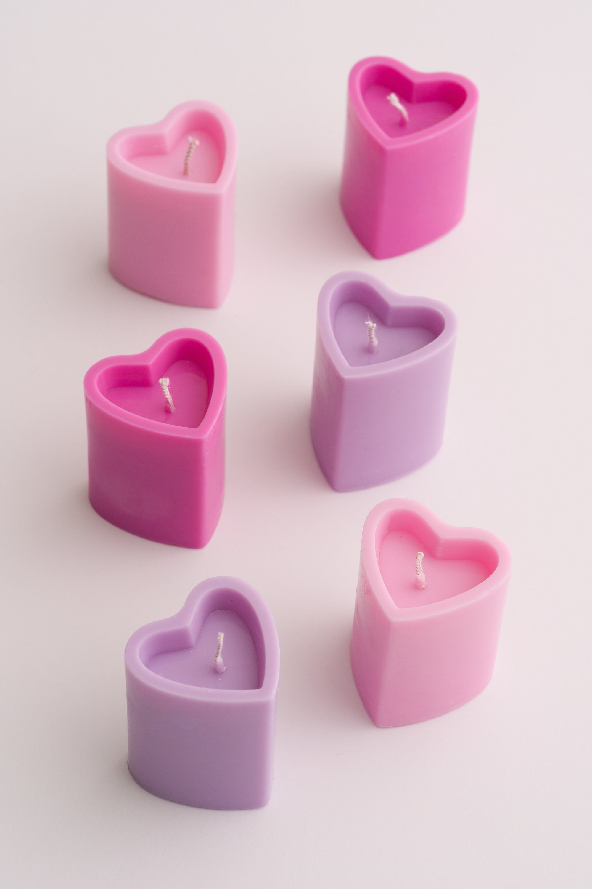Heart Shaped Soy Wax Candle / Valentines Day Gift / Cute Home Decor Candle / Pastel Room Decor Candles / Gift For Her / Romantic Gift