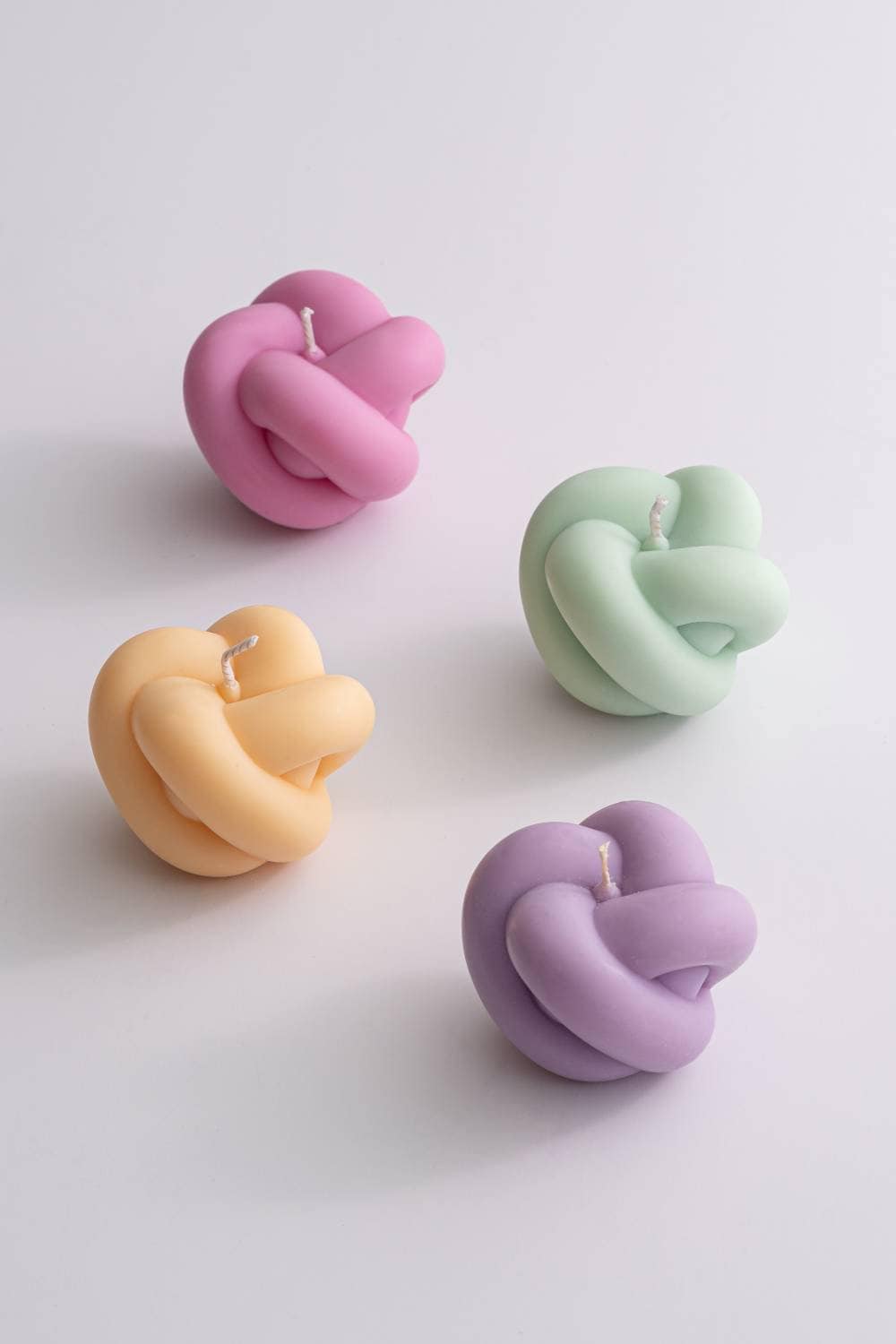 Knot Candle / Twist Candle / Candle Decor / Soy Wax Candle / Colourfu…