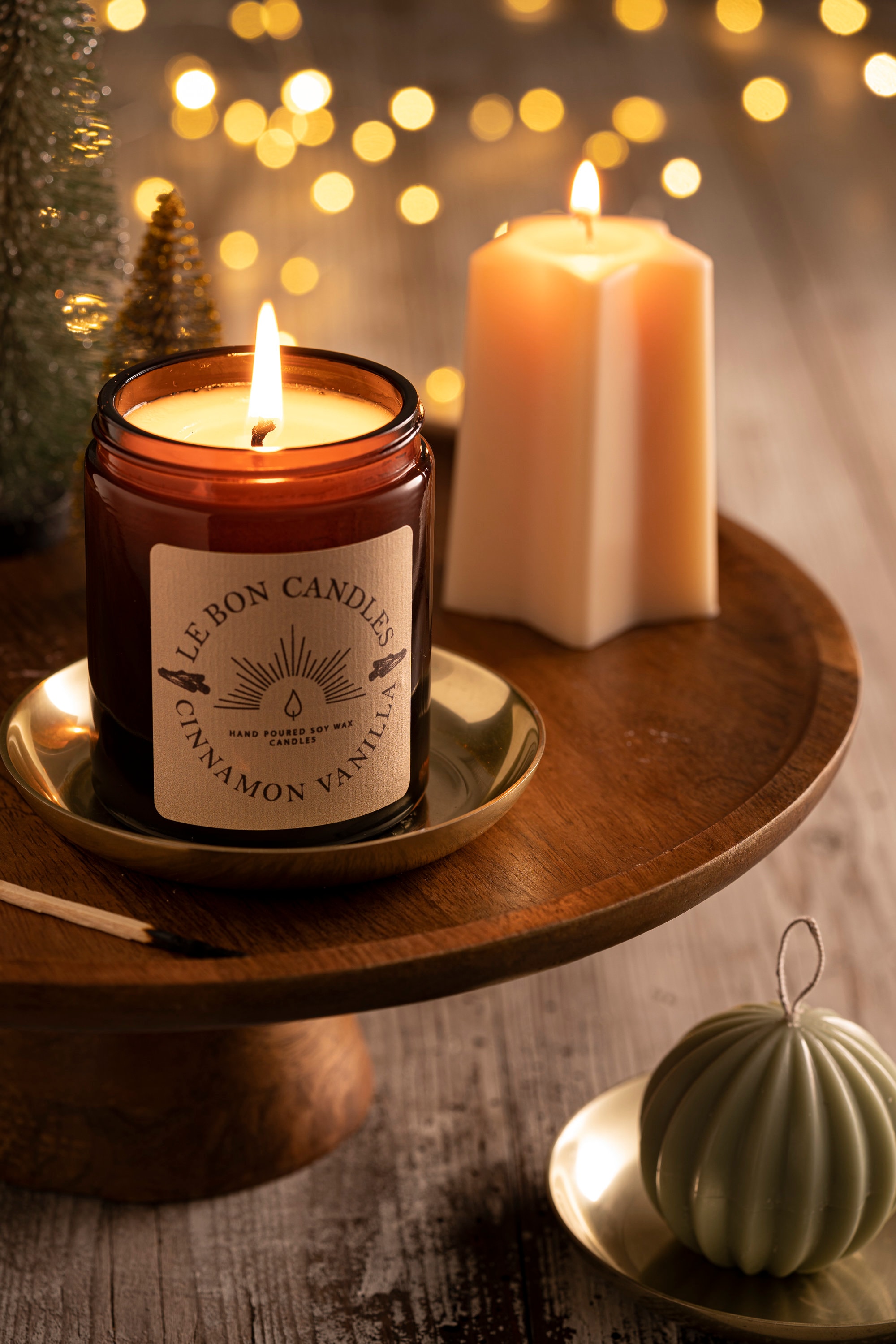 Cinnamon Vanilla Soy Wax Candle / Autumn Candle / Winter Fragrance